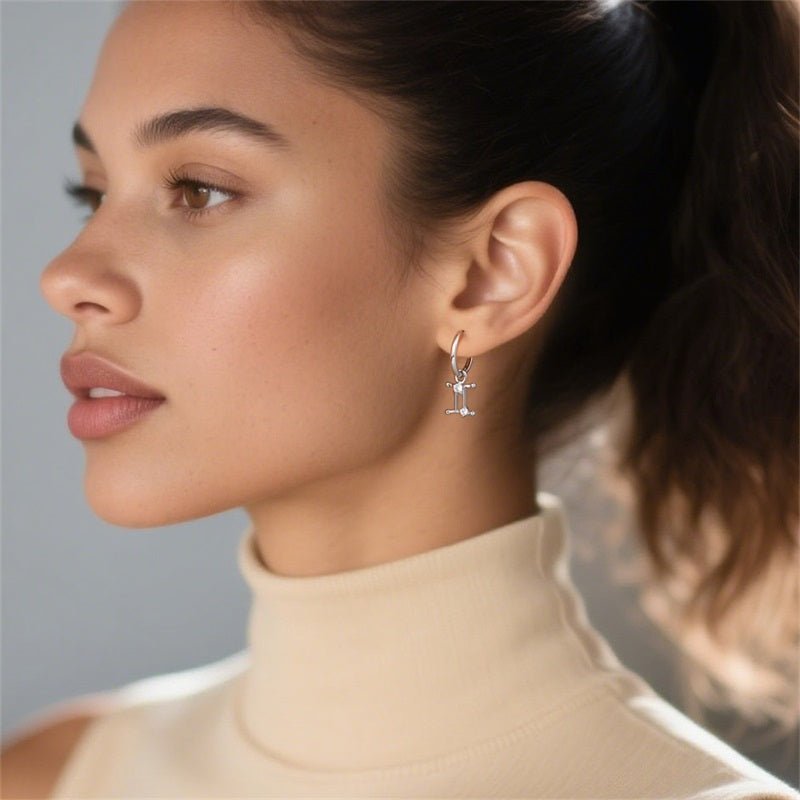 Gemini Constellation Zodiac Hoop Earrings