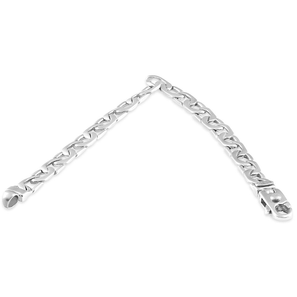 Braccio Men's 20 Gram Clip Link Solid Silver Bracelet 8.5" Size: 8.5