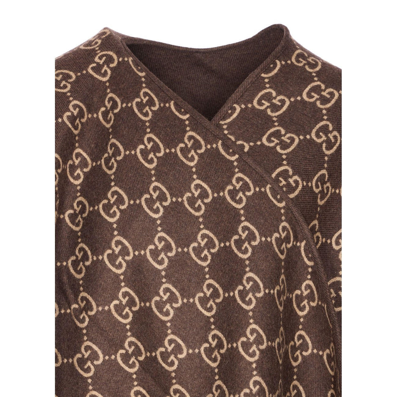 Gucci Women Gg Wool Jacquard Cape