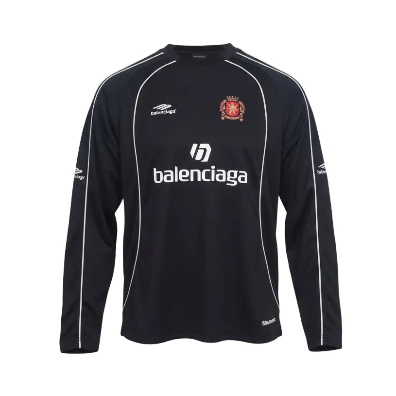 BALENCIAGA OVERSIZED MANCHESTER UNITED LONG SLEEVE JERSEY - SIZE 1 (S)