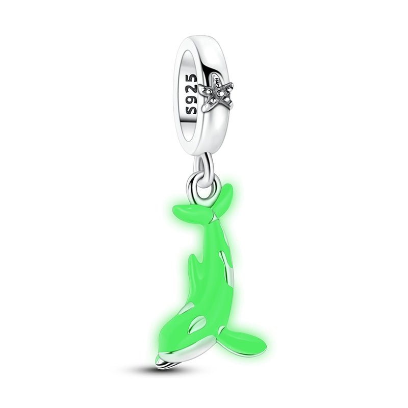 Glow-in-the-Dark Orca Whale Dangle Charm