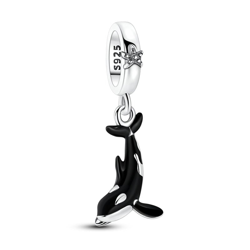 Glow-in-the-Dark Orca Whale Dangle Charm