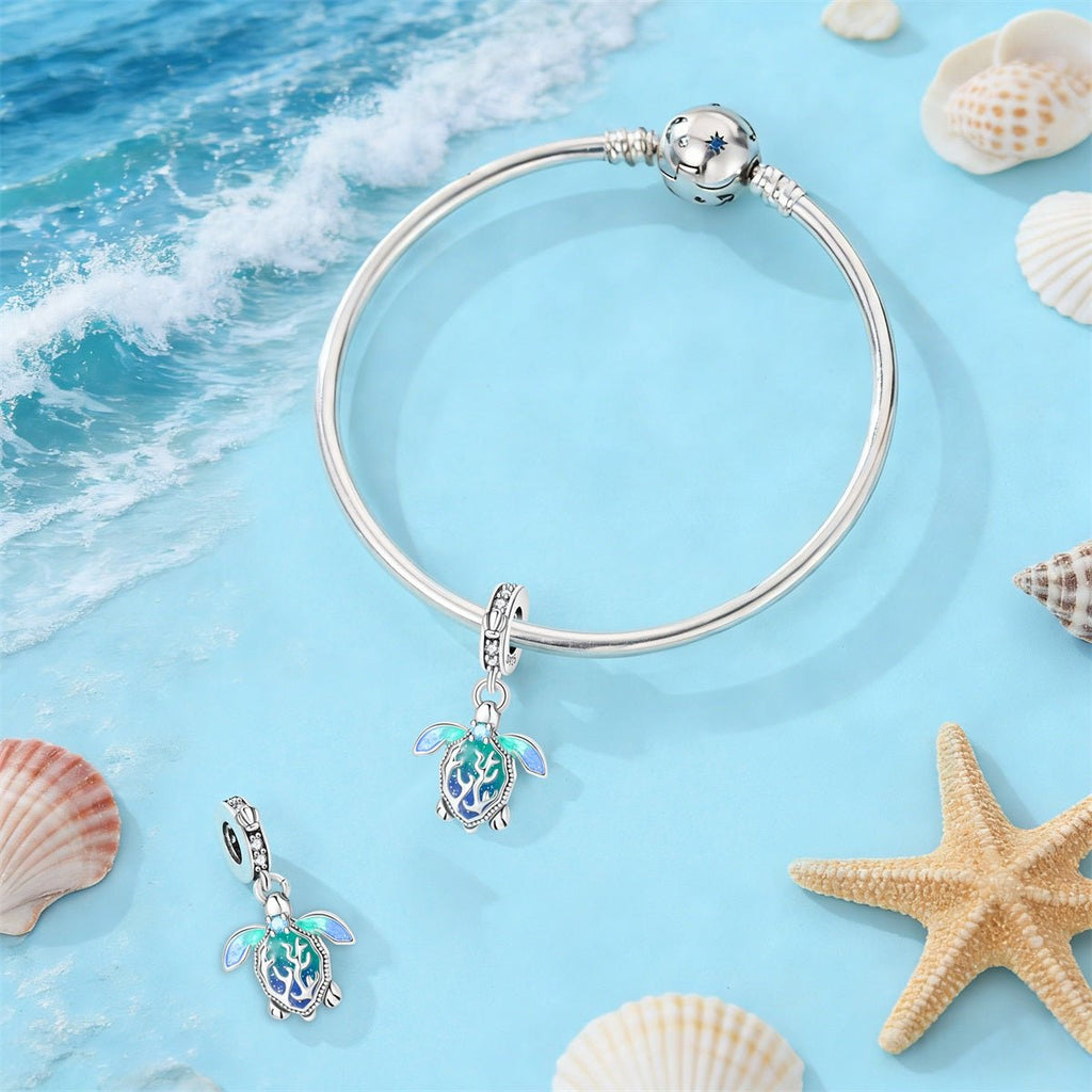 Glow-in-the-Dark Sea Turtle Ocean Dangle Charm