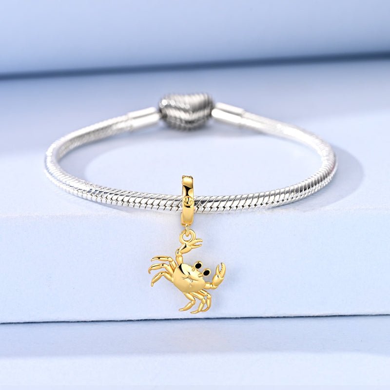 Golden Astrology Signs Zodiac Constellation Dangle Charms