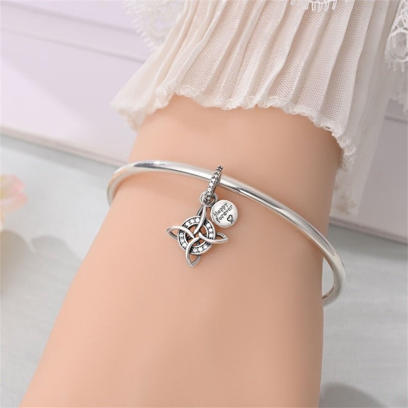 Happy Forever Celtic Knot Dangle Charm