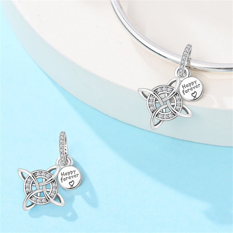 Happy Forever Celtic Knot Dangle Charm