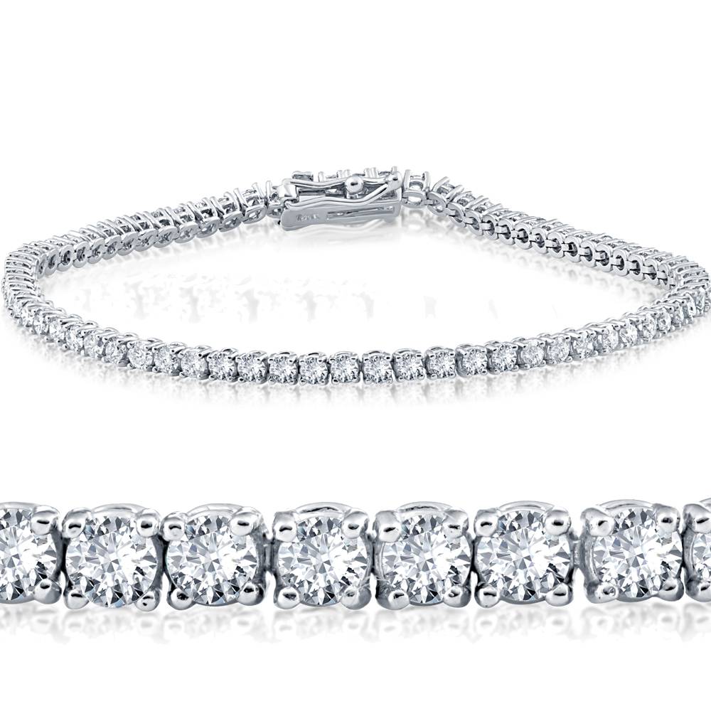 2 cttw Lab Grown Diamond Tennis Bracelet 14 KT White Gold 7"