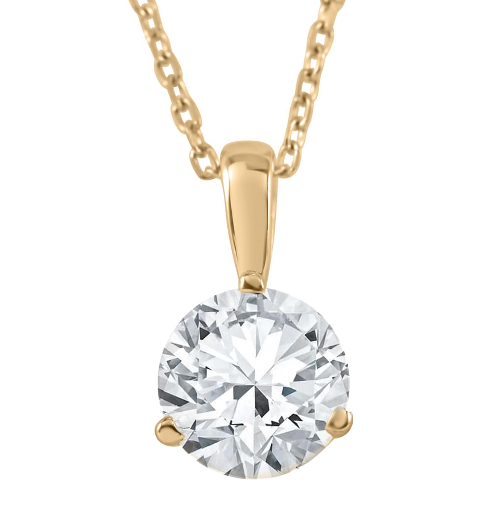 2 ct Solitaire Lab Grown Diamond Pendant available in 14K and Platinum