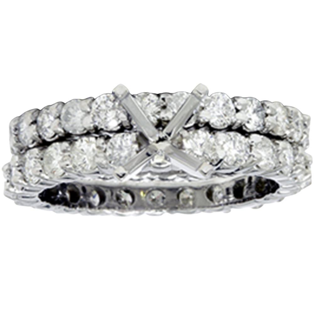 4ct Diamond Eternity Engagement Wedding Ring Setting Size Selectable