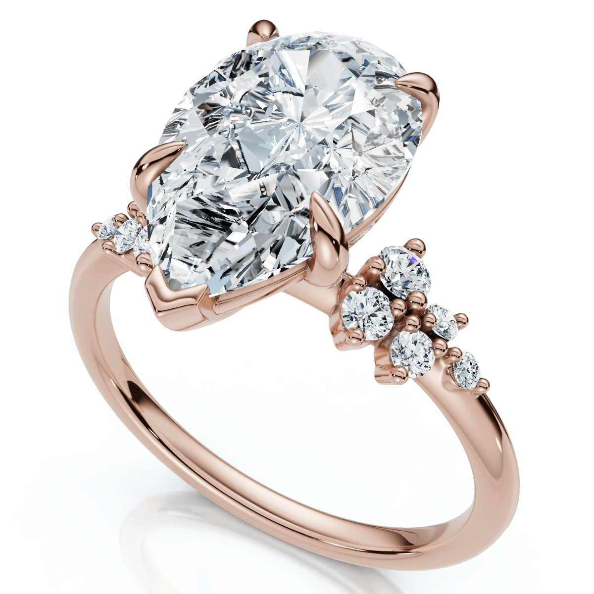 Certified 3 1/3Ct Pear Diamond Engagement Ring 14k Gold or Platinum Lab Grown