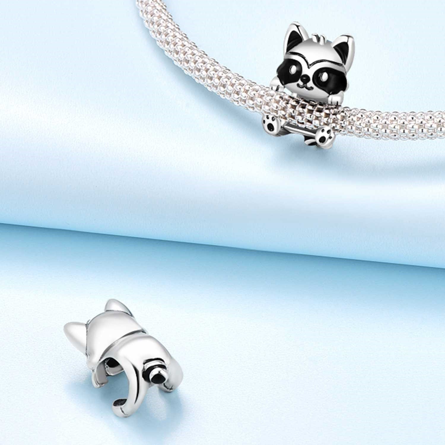 Hugging Raccoon Charm