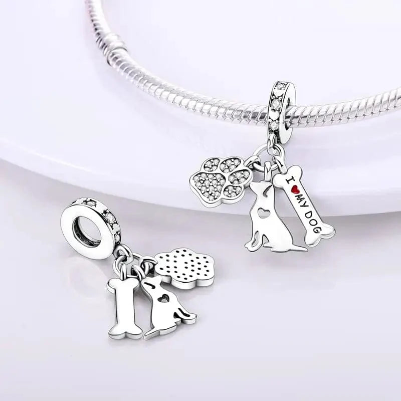 I Love my Dog Charm