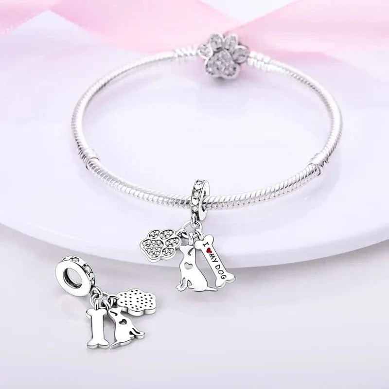 I Love my Dog Charm