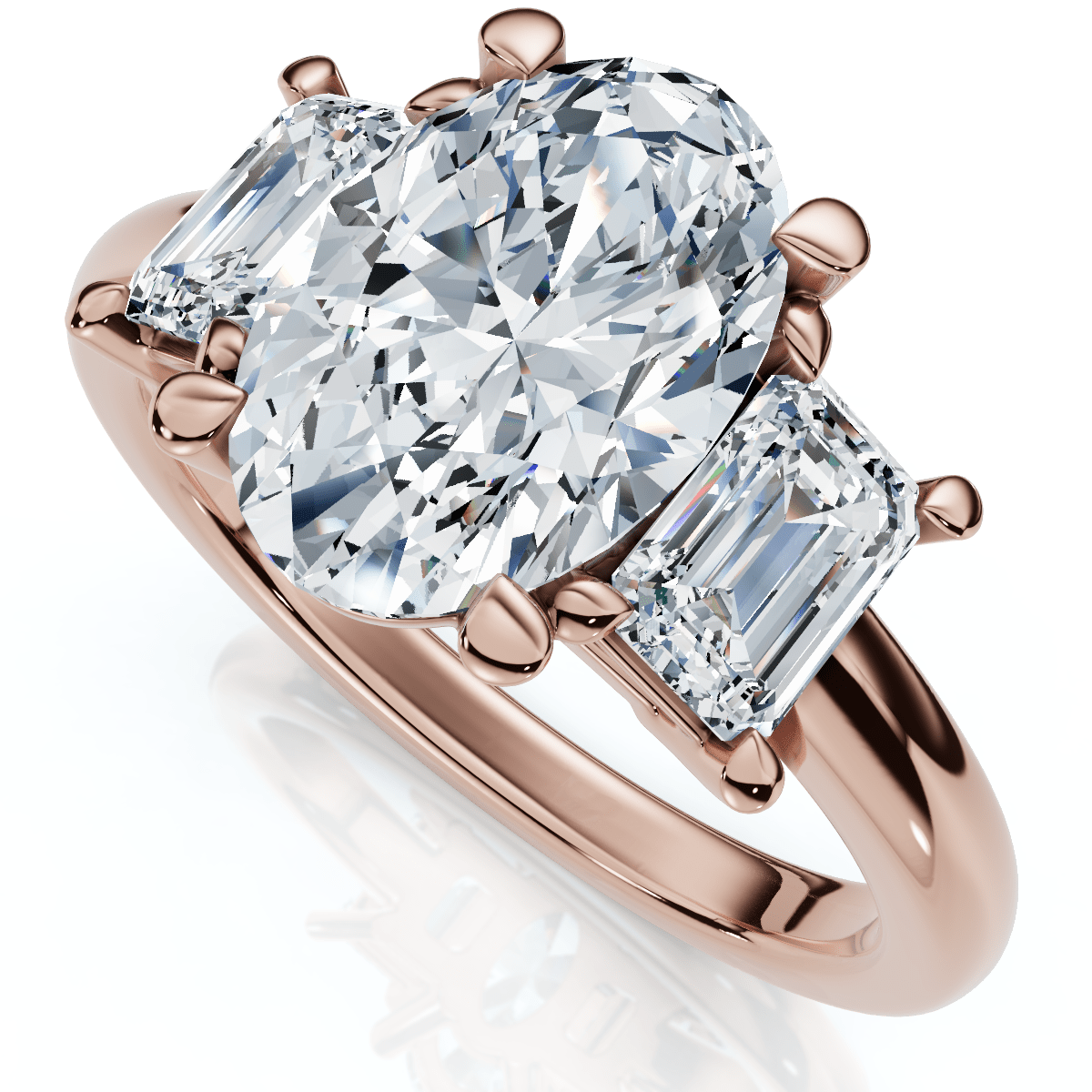 Certified 2 3/4Ct Jenn Oval Diamond Engagement Ring 14k Gold or Platinum Lab