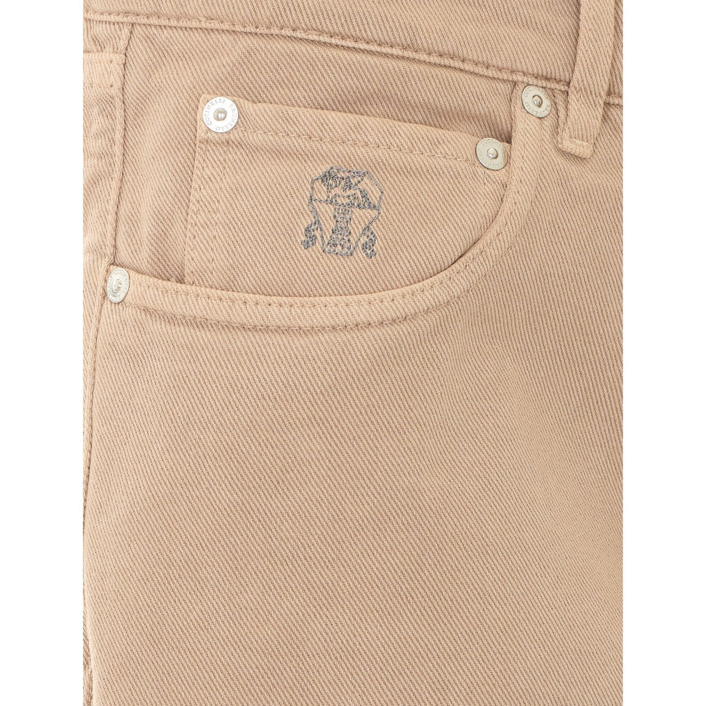 Brunello Cucinelli Men Iconic Fit Trousers In Denim