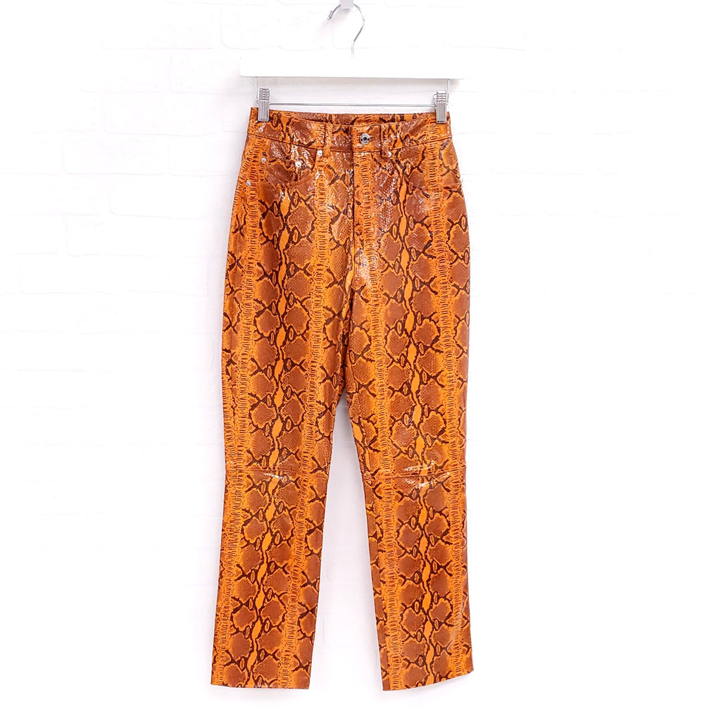GRLFRND SNAKESKIN PANTS - SIZE 25