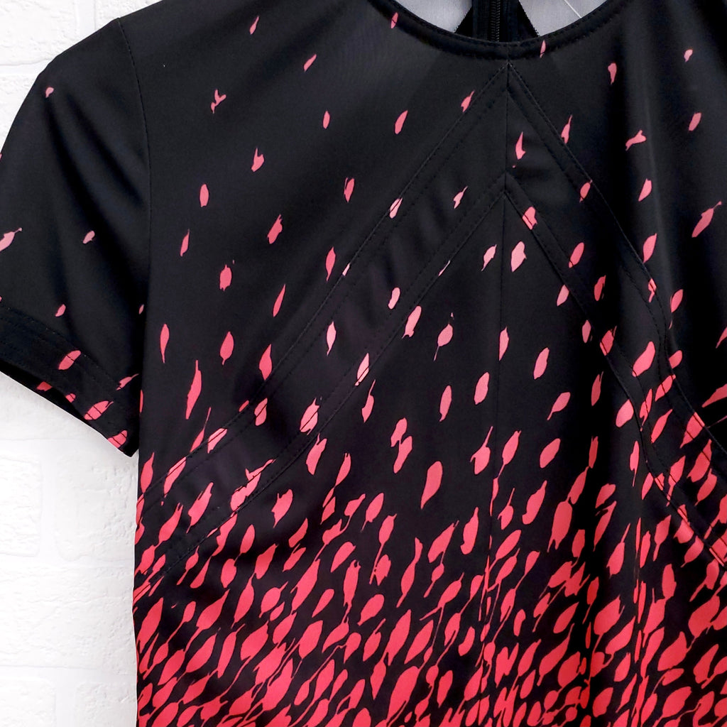 GIVENCHY RED AND PINK PATTERNED DRESS - SIZE 0