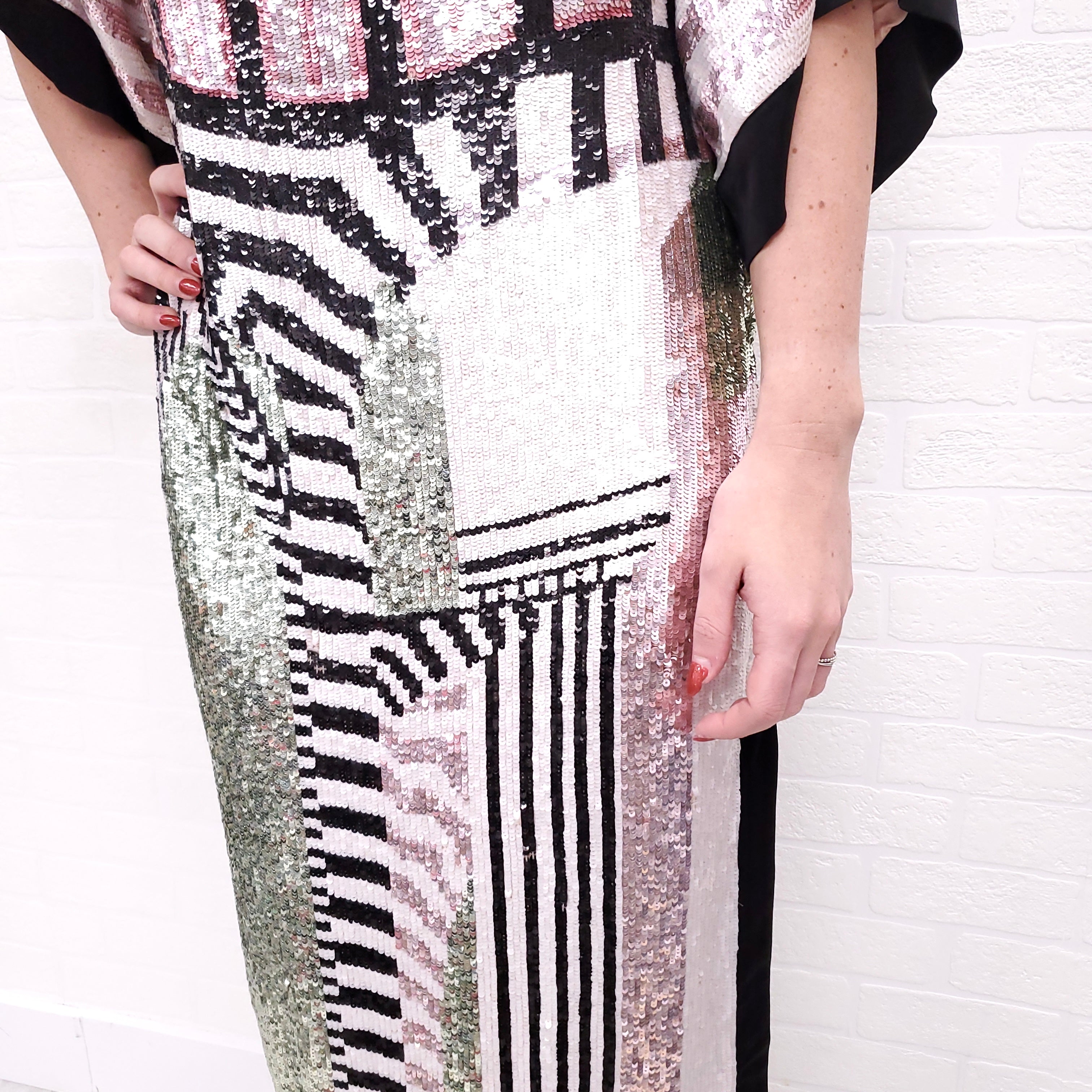 TEMPERLY LONDON SEQUIN DRESS - SIZE 8