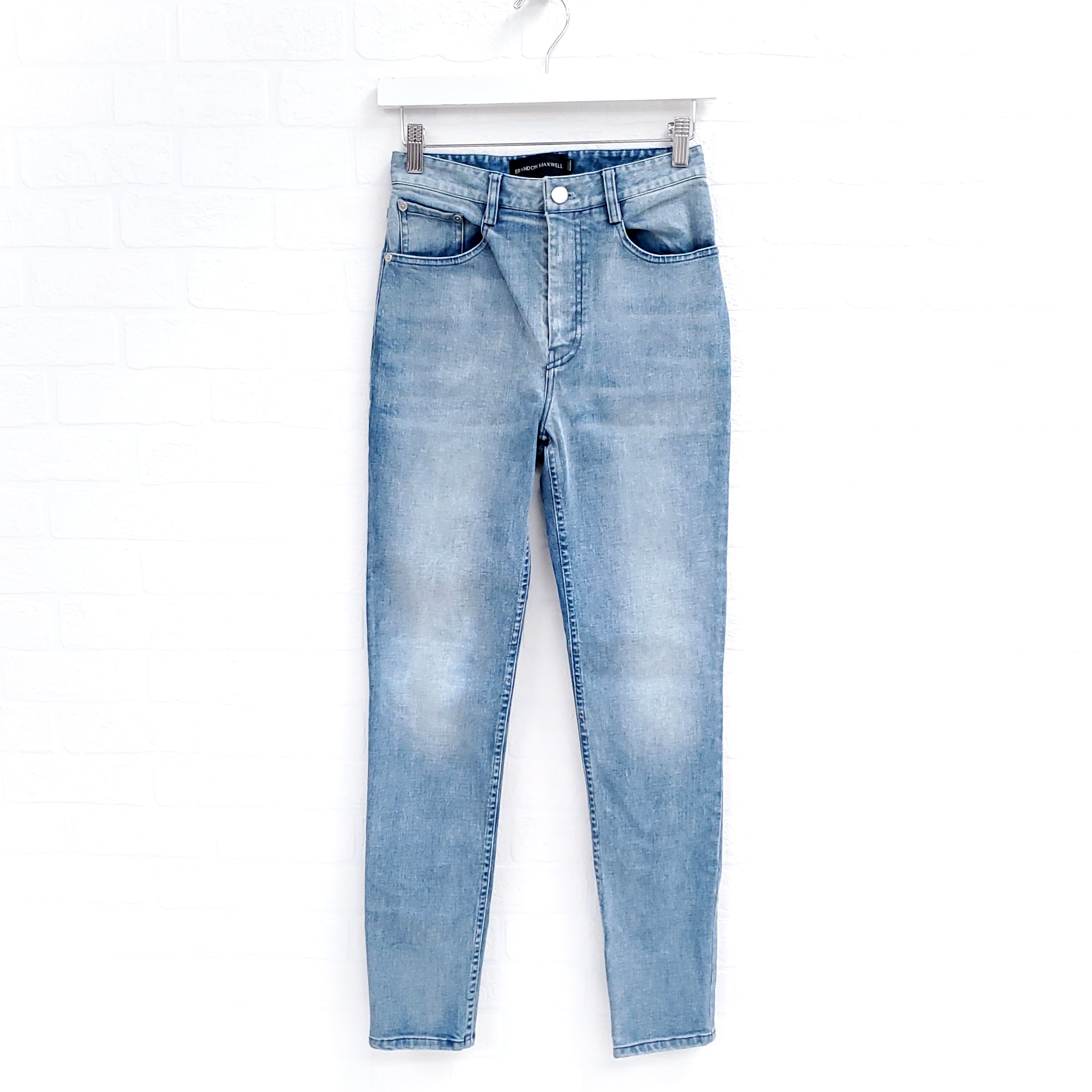 BRANDON MAXWELL HIGH-RISE SKINNY JEANS - SIZE 27