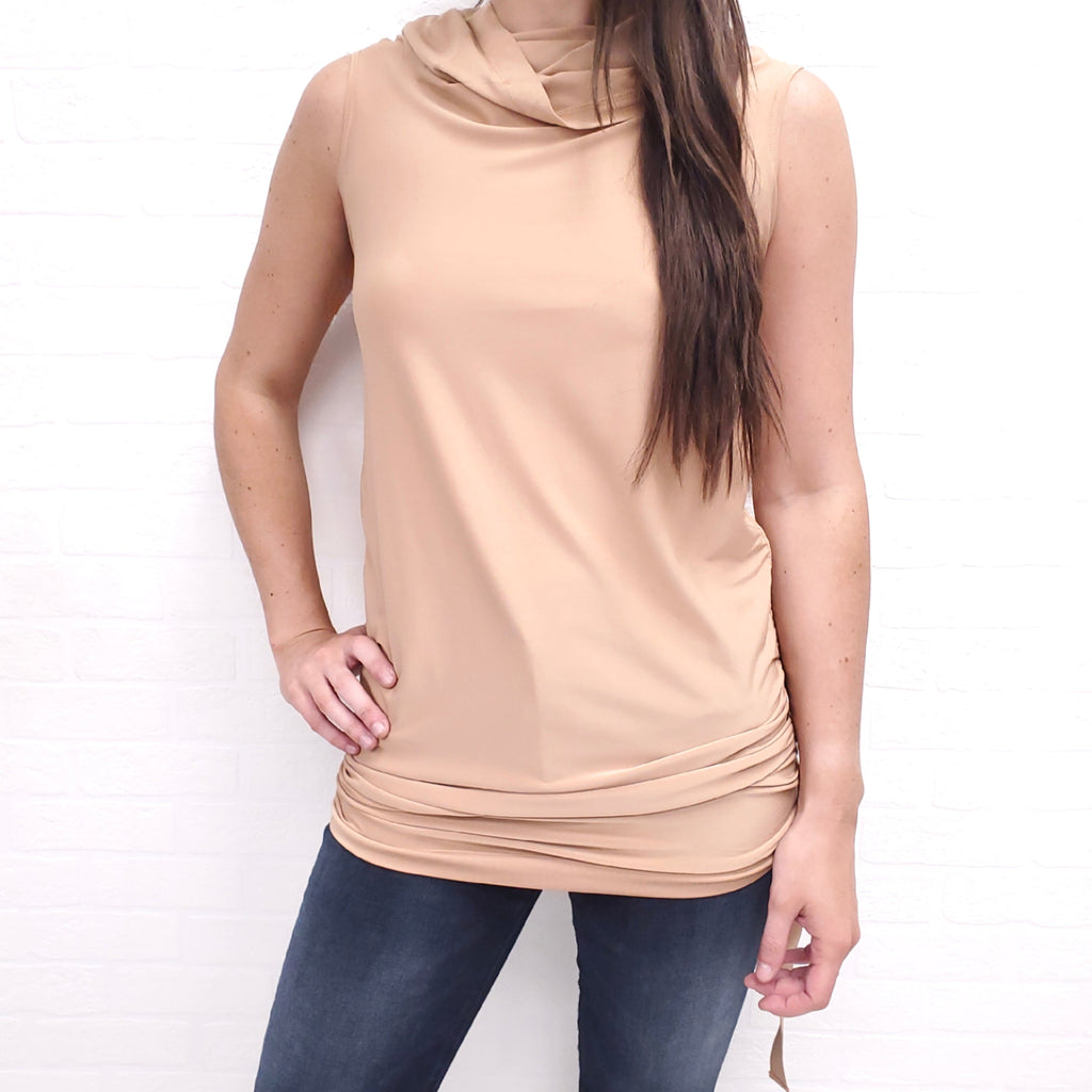 DION LEE 'DORIC GATHER TOP CAMEL' ($750) - SIZE 6