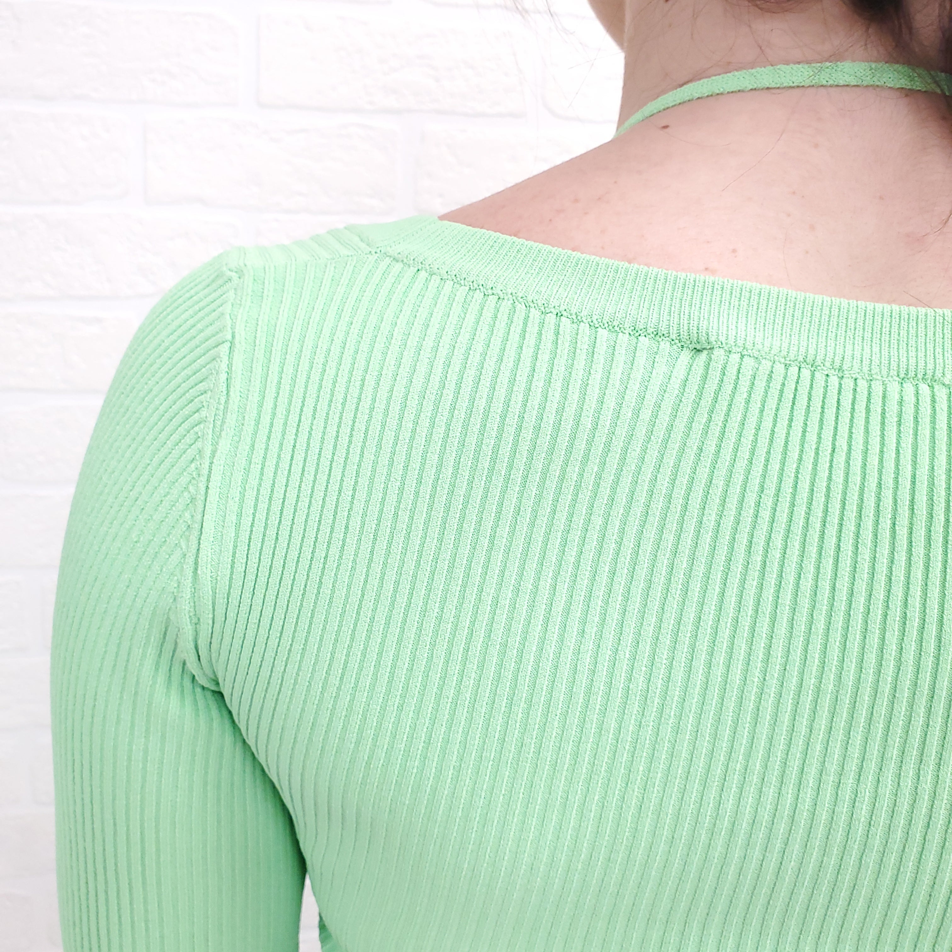 GAUGE 81 LIME GREEN RIBBED CROPPED SWEATER ($570) - SIZE XS