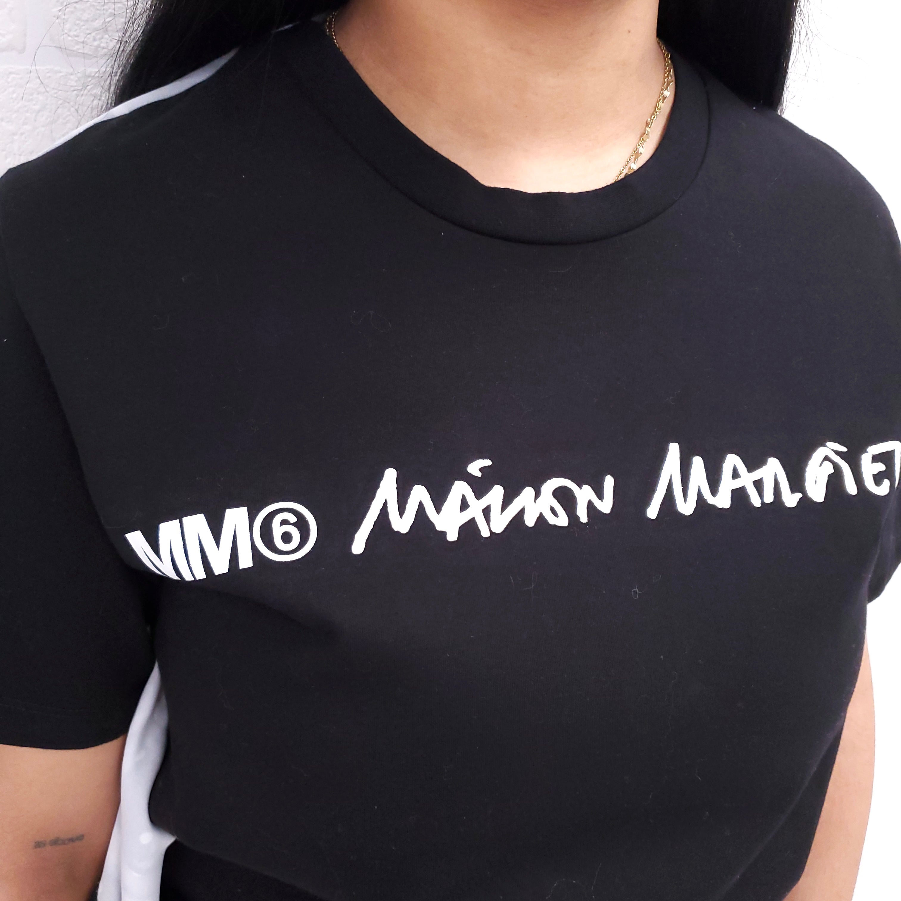 MM6 MAISON MARGIELA RECTANGULAR POLKA DOT TEE - XS
