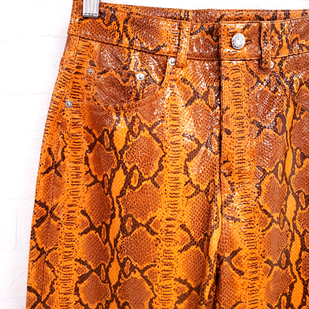 GRLFRND SNAKESKIN PANTS - SIZE 25