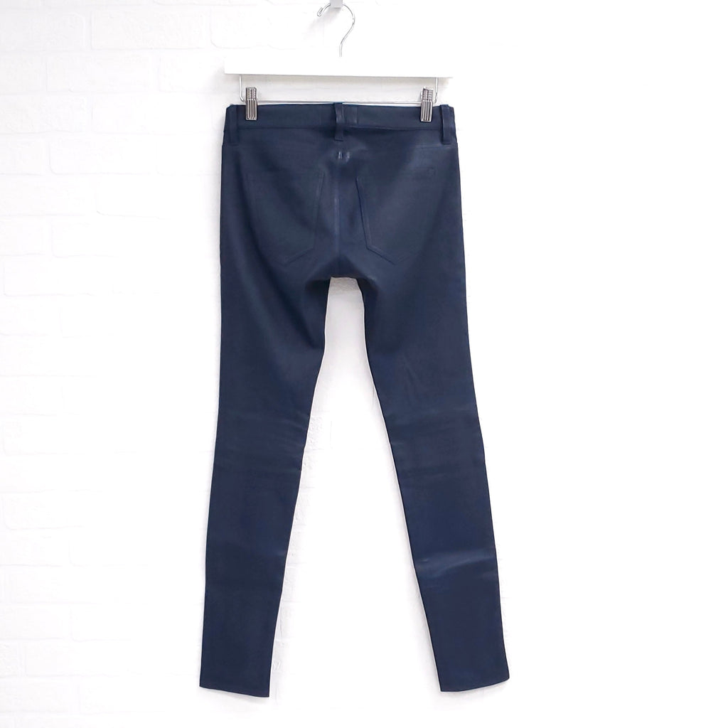 CURRENT/ELLIOT BLUE LEATHER PANTS - SIZE 25