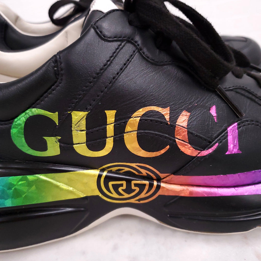 GUCCI BLACK RAINBOW SNEAKERS - SIZE 41
