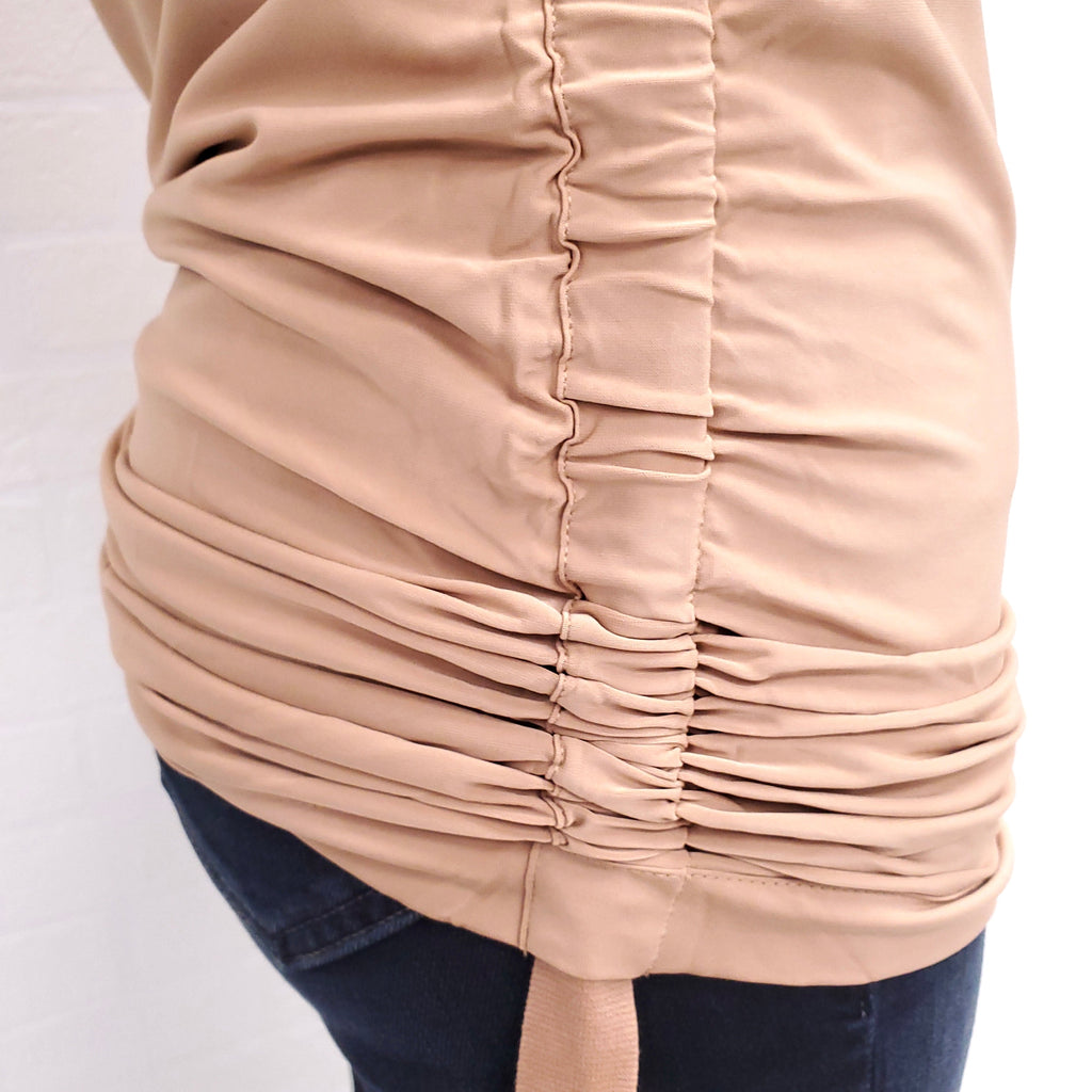 DION LEE 'DORIC GATHER TOP CAMEL' ($750) - SIZE 6