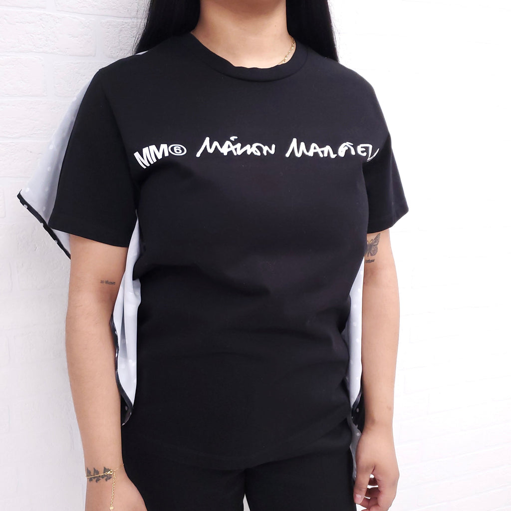 MM6 MAISON MARGIELA RECTANGULAR POLKA DOT TEE - XS