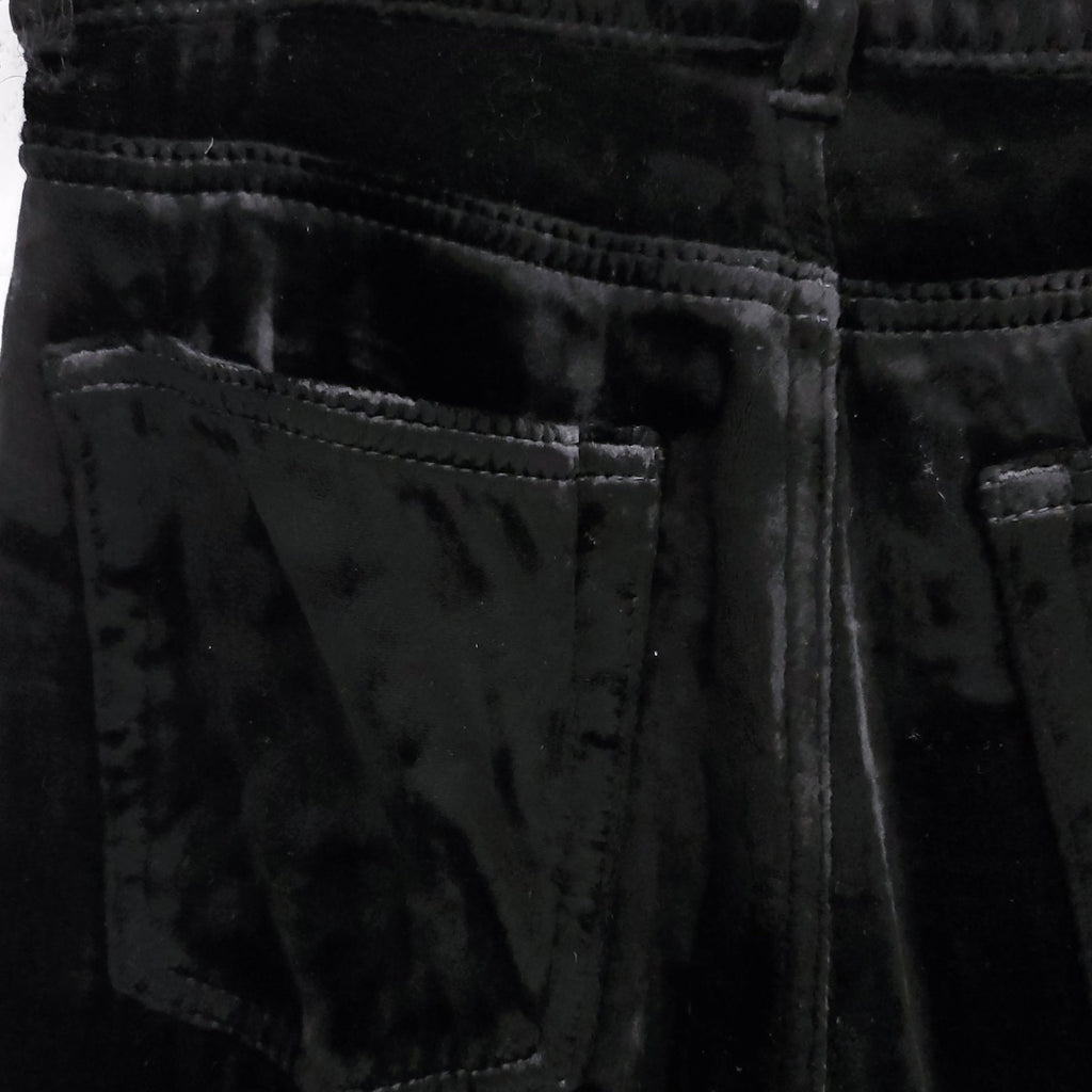 SAINT LAURENT PARIS HIGH RISE VELVET PANTS  SIZE 25