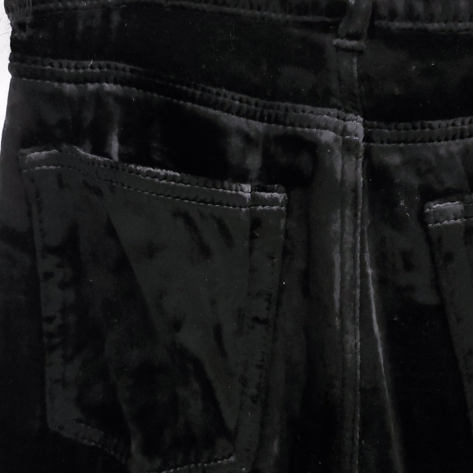 SAINT LAURENT PARIS HIGH RISE VELVET PANTS  SIZE 25