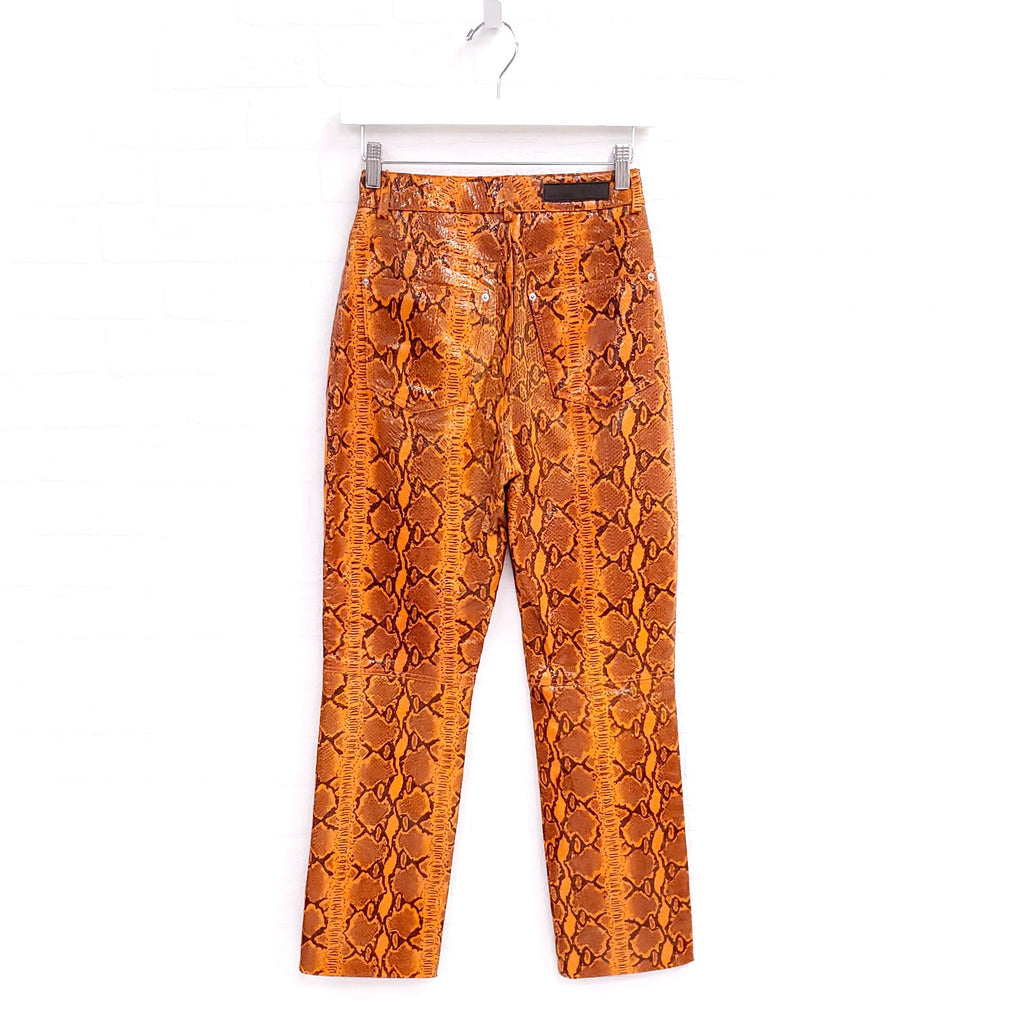 GRLFRND SNAKESKIN PANTS - SIZE 25