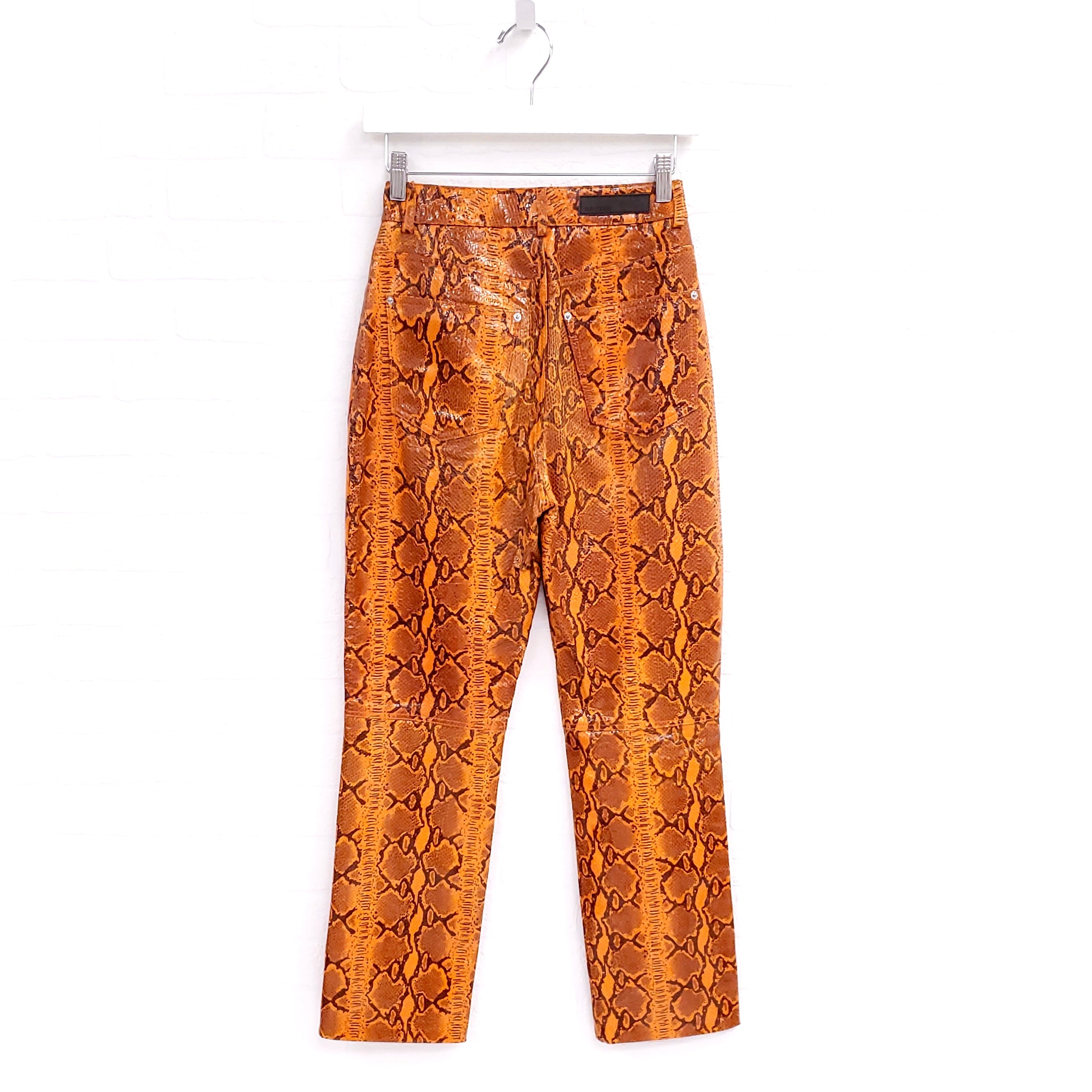GRLFRND SNAKESKIN PANTS - SIZE 25