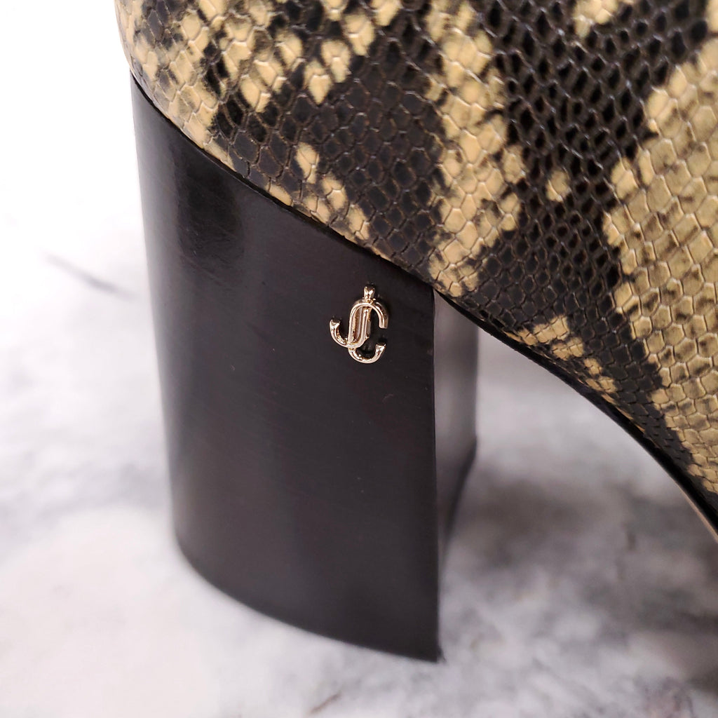 JIMMY CHOO YELLOW CROC BOOTIES WITH JC LOGO ($1500) - SIZE 40.5