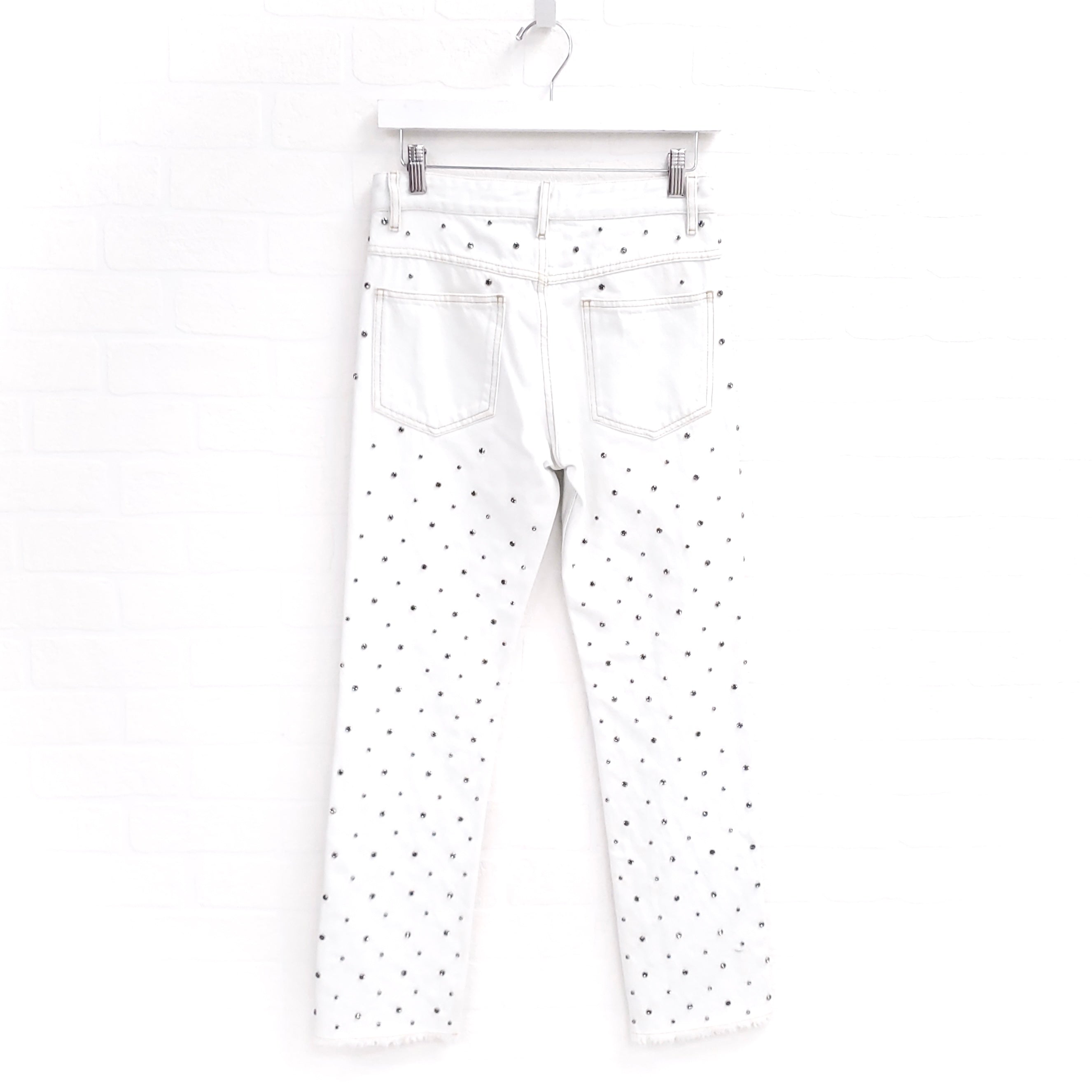 ISABEL MARANT WHITE JEANS WITH CRYSTALS ($1,100) - SIZE 36