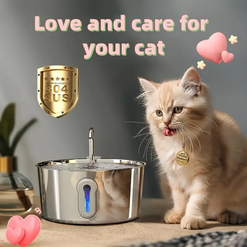 stainless steel cat water fountain automatic pet fountain - Temu