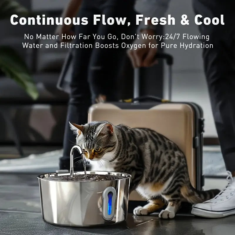 stainless steel cat water fountain automatic pet fountain - Temu