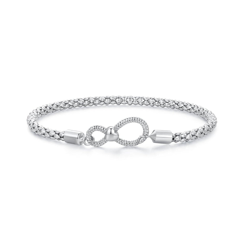 Infinity Clasp Woven Charm Bracelet