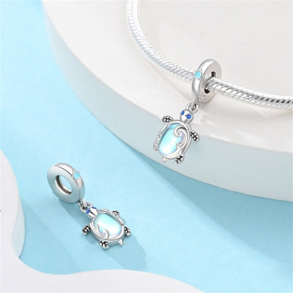 Iridescent Sea Turtle Ocean Glow Dangle Charm