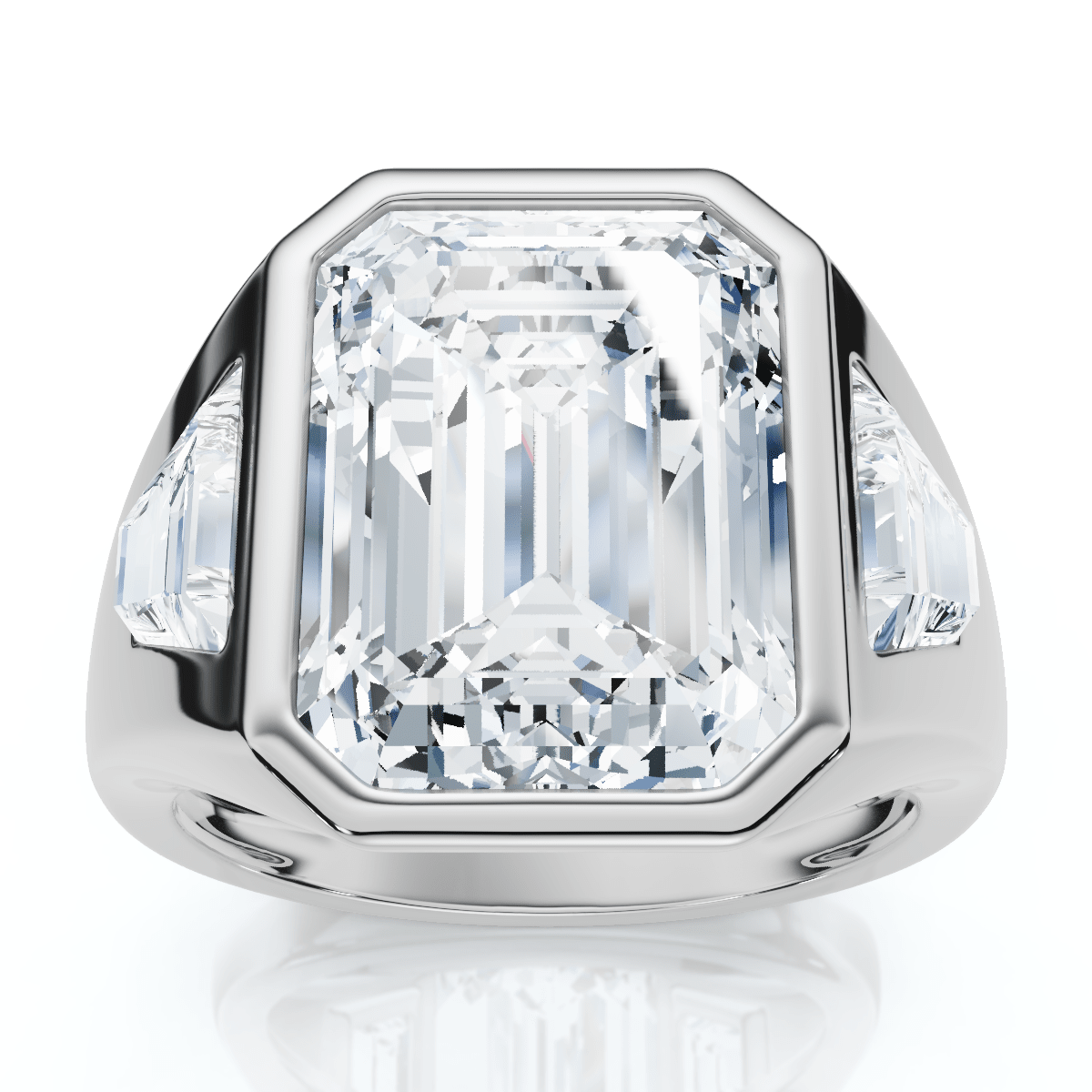 Certified Men's 7Ct Anniversary Pinky Ring 14k Gold or Platinum Lab Grown