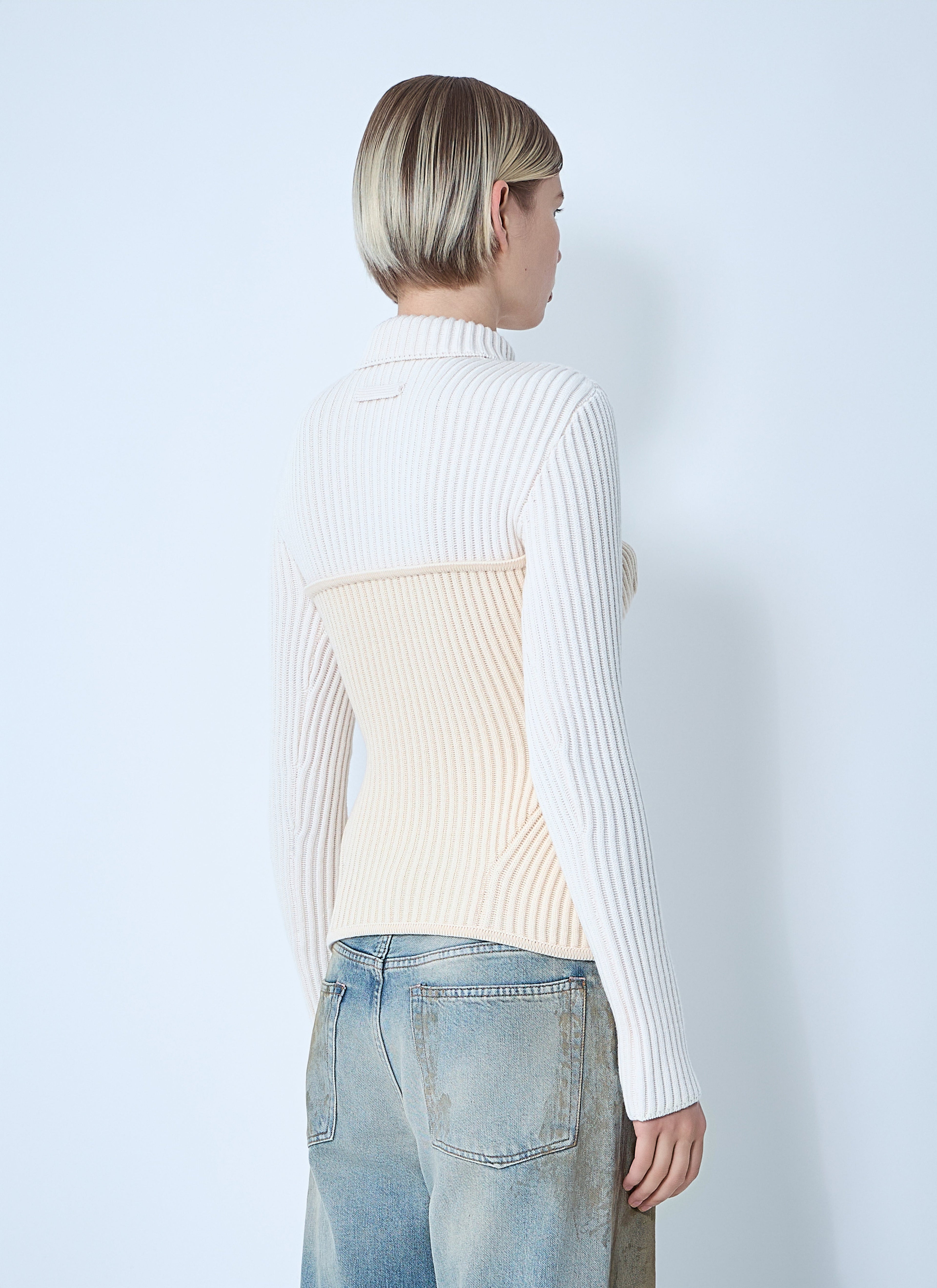 Jean Paul Gaultier Women Ribbed Wool Sweater