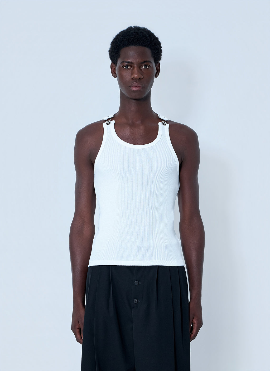 Jean Paul Gaultier Women Ribbed Tank Top With Metallic Hardware