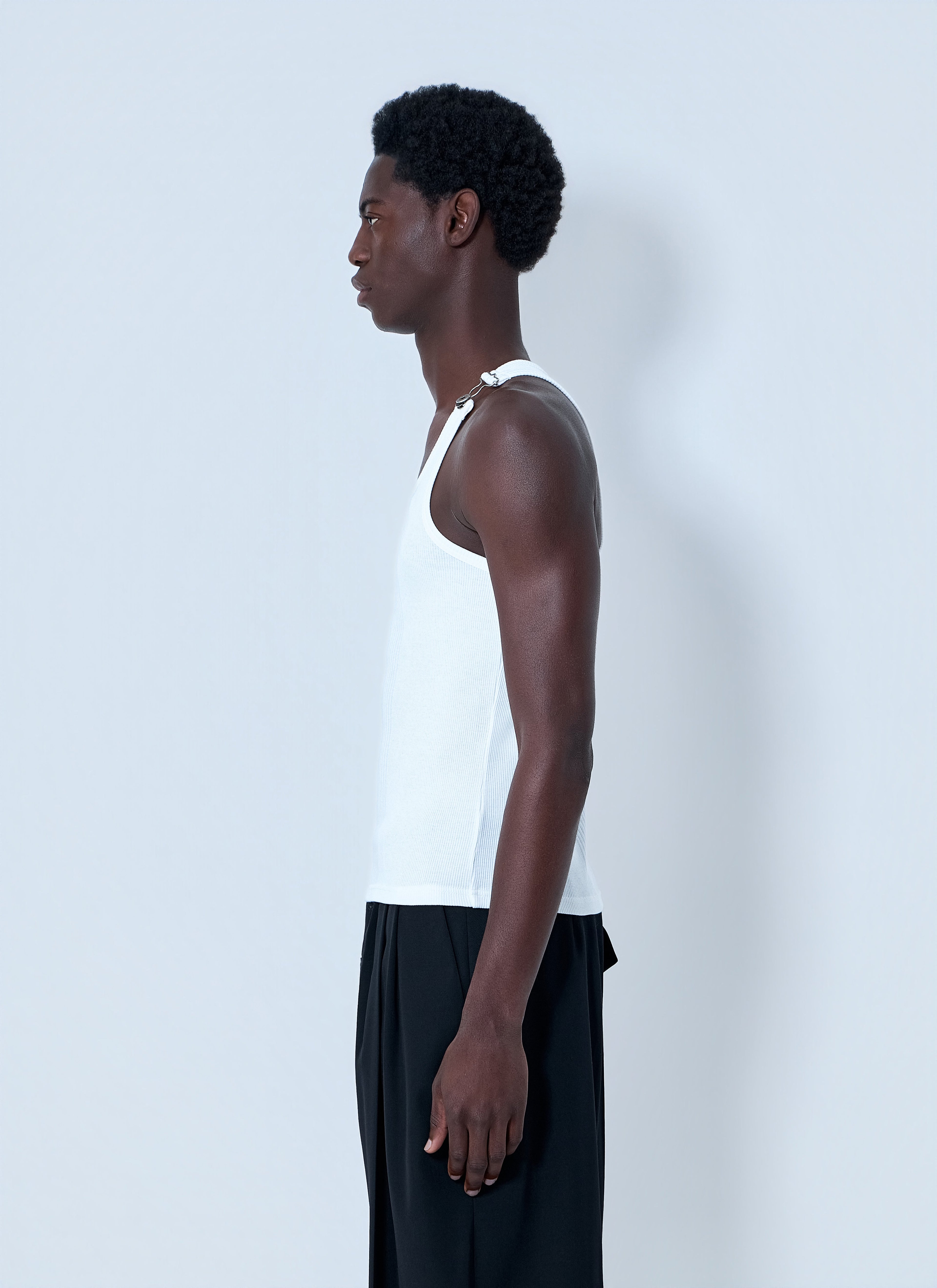 Jean Paul Gaultier Women Ribbed Tank Top With Metallic Hardware