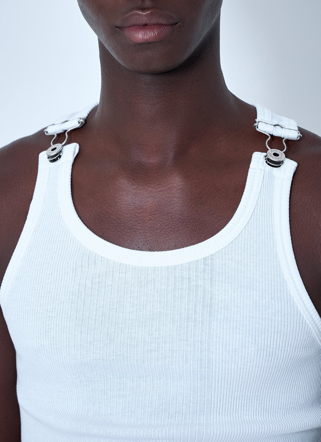 Jean Paul Gaultier Women Ribbed Tank Top With Metallic Hardware