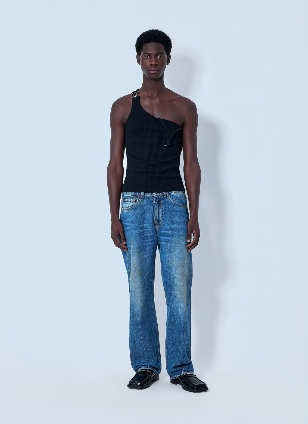 Jean Paul Gaultier Women Ribbed Tank Top With Metal Hardware