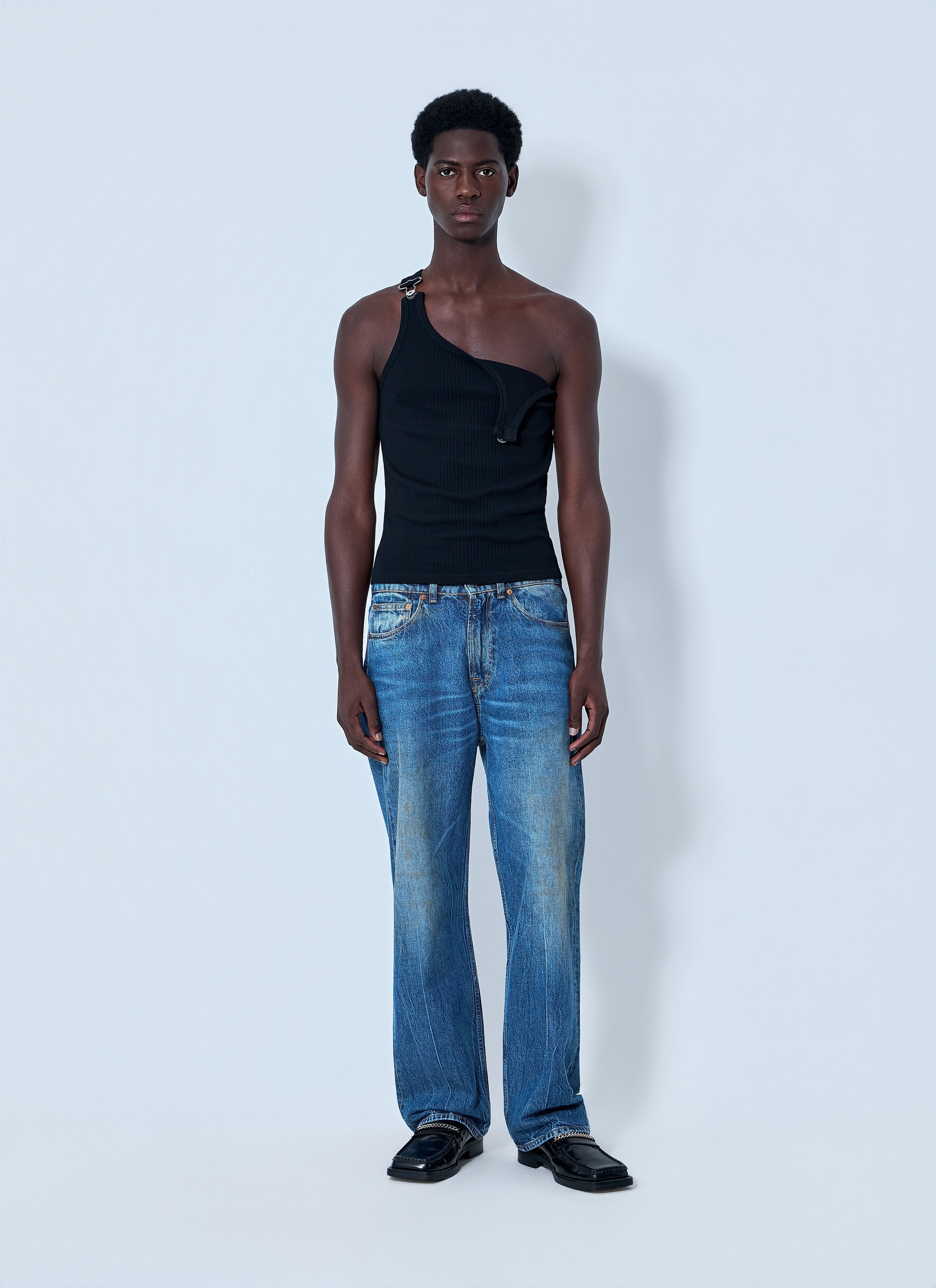 Jean Paul Gaultier Women Ribbed Tank Top With Metal Hardware