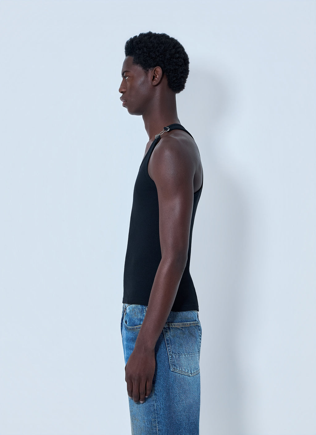 Jean Paul Gaultier Women Ribbed Tank Top With Metal Hardware