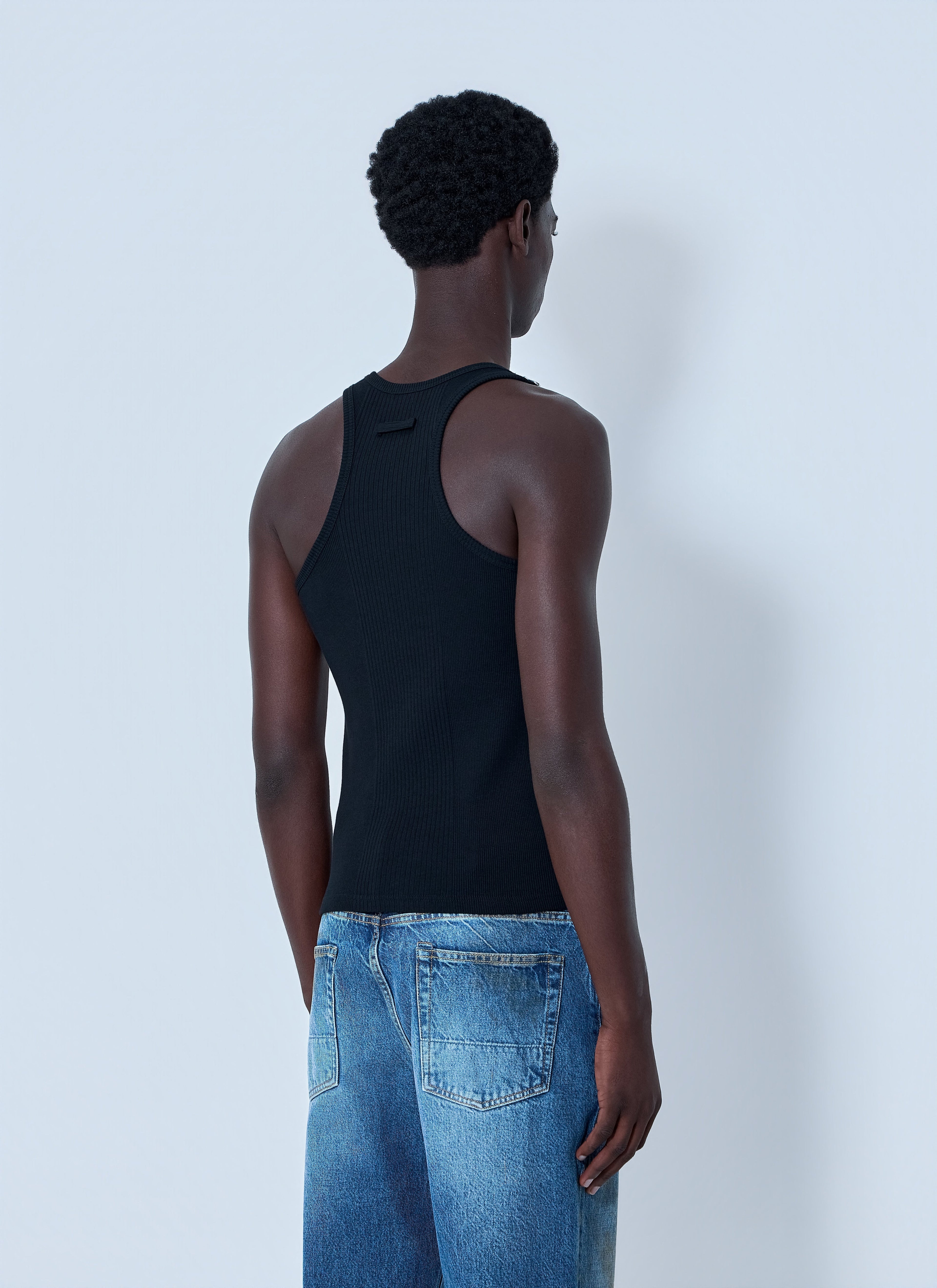 Jean Paul Gaultier Women Ribbed Tank Top With Metal Hardware